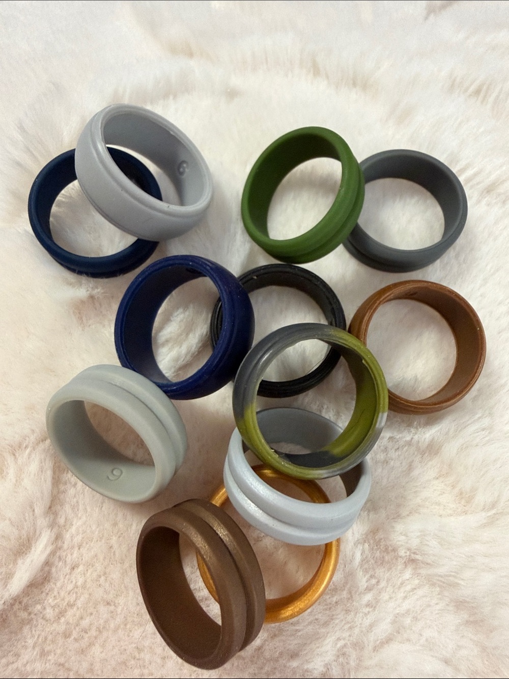 Men’s silicone  Ring Set - Assorted Colors